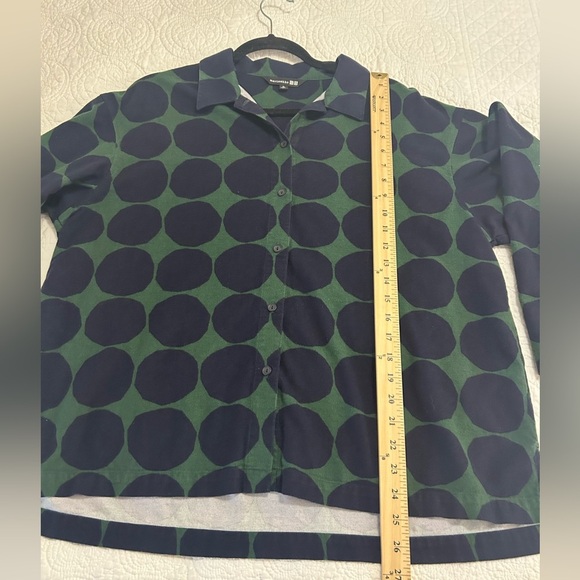 Marimeeko Navy/Green Polka Dot Button Up Shirt. Size XL. - Picture 5 of 8